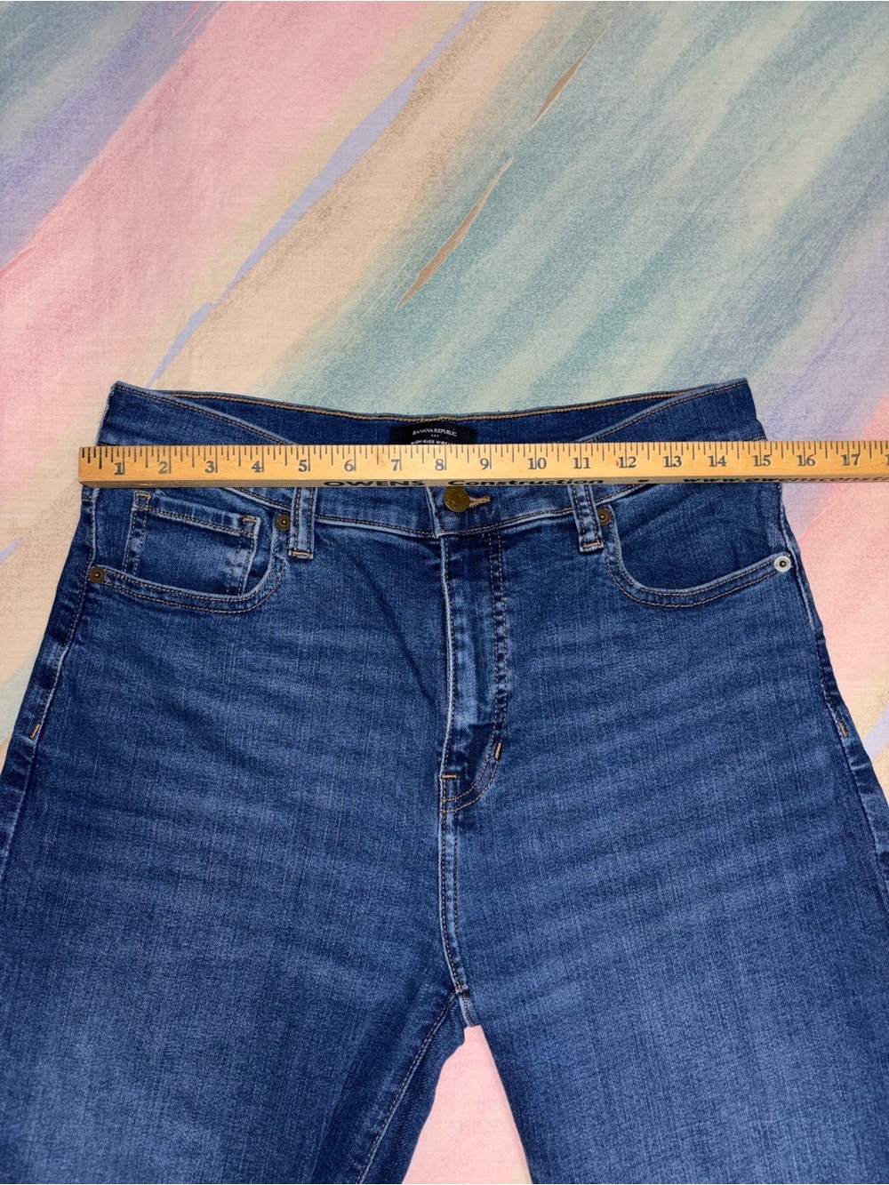 Banana Republic Women's High-Rise Wide-Leg Jeans size 8 / 29 blue wash - Picture 6 of 9